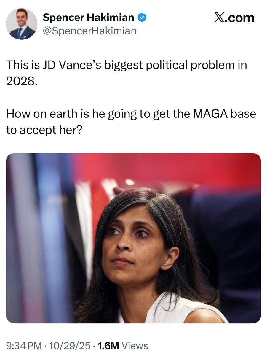 EYakoby's tweet image. Republicans will never win another election if racists take over the party.

Too many influencers chase clicks, but deep down they know I’m right.

We spent years proving the left wrong—now some want to become everything they accused us of. I won’t let that happen.