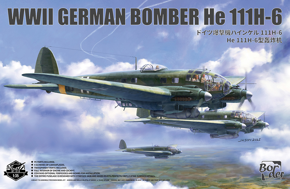 輸入新製品】 ボーダーモデル社より、ハインケル He111H-6を 1/35