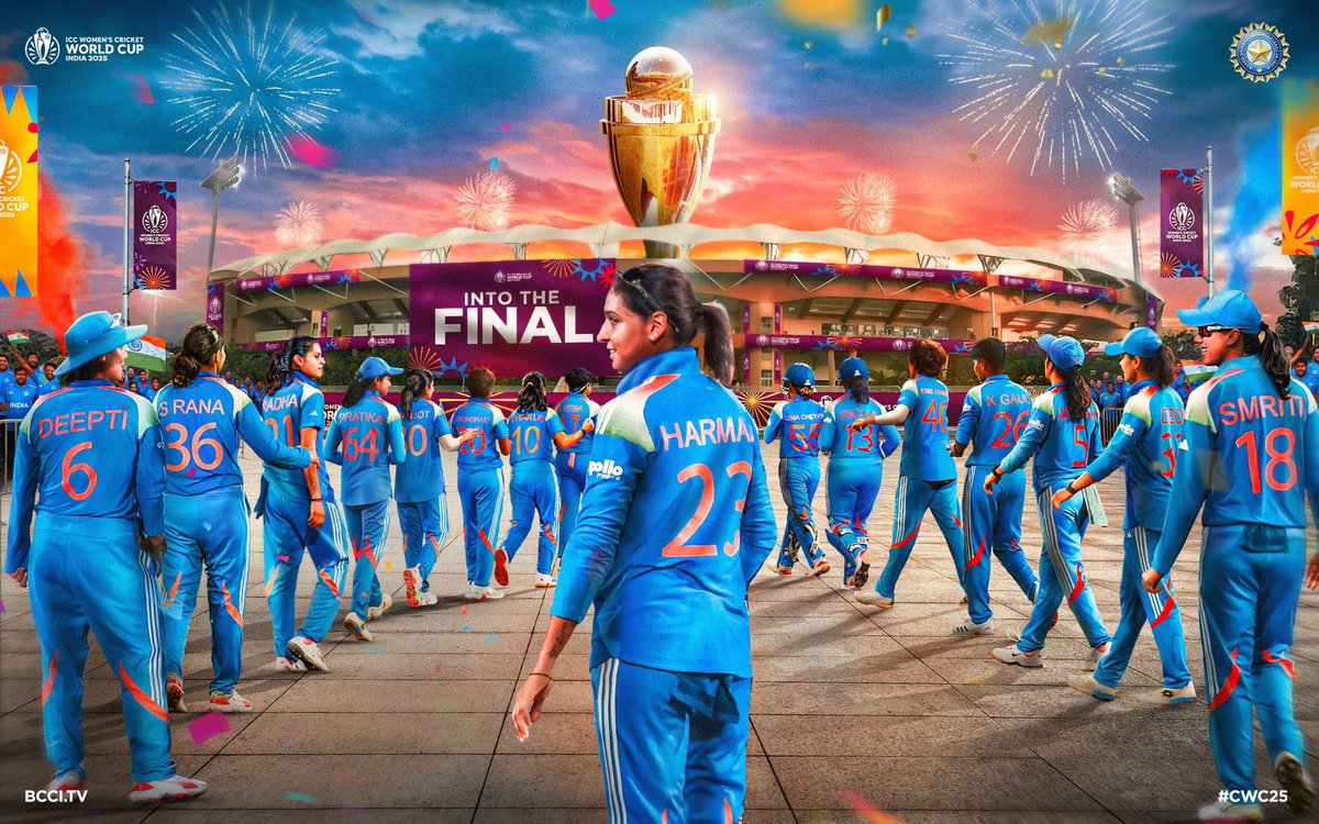 What a win in the world cup semi final by the women in blue and what an innings by Jemimah. 

The country is proud of you girls. Best wishes for the finals.