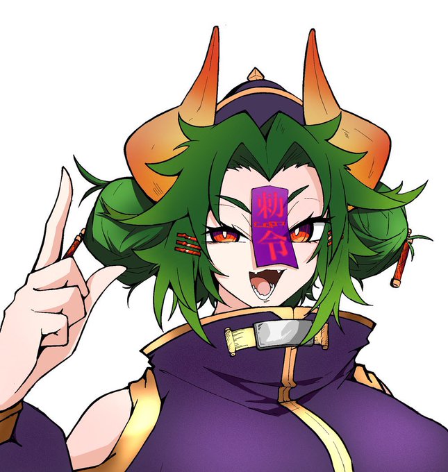 ハロウィンだからってわけじゃないけど、お気に入りのキョンシーもどきの従魔神ちゃんを再掲。

こういう、得体の知れない超越系お姉さん従者好き侍。
設定は大体固まってるからSNSでよくある1ページ短篇連載とかやってみたいよね。 