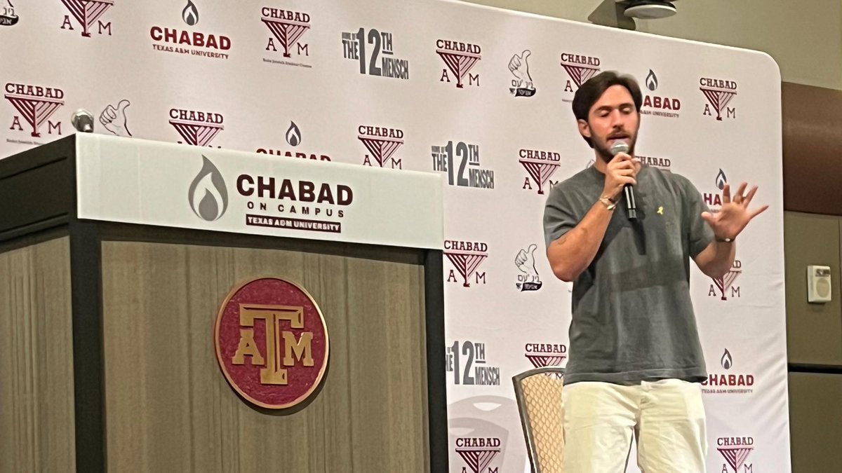 What an honor for <a href="/ChabadTAMU/">Jewish Aggies</a> to host hostage survivor Omer Shemtov at <a href="/TAMU/">Texas A&M University</a> Your resilience in the face of adversity is inspiring. May you continue to heal from your ordeal and bring more of your light around the world.
