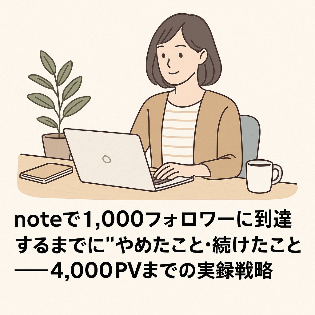 SarateiCom's tweet image. noteを始めて半年、0→1000フォロワーに。
バズも裏技もなし。淡々と“続けたこと・やめたこと”を実録でまとめました。
続ける人に届いてほしい記録です。
👉 note.com/saratei1/n/ne9…
#note #フォロワー1000 #note運営 #発信の習慣 #定年後の準備 #ブログ初心者