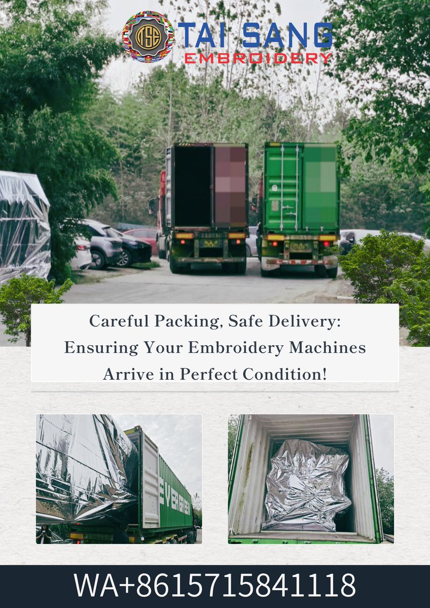 TaiSangCN's tweet image. ๐ฆ Careful Packing, Safe Delivery! โจ
At Tai Sang Embroidery, we make sure your embroidery machines arrive in perfect condition, ready for you to create your masterpieces. ๐งต๐ซ
 wa.me/8615715841118
#TaiSangEmbro #PearlEmbroidery #EmbroideryMachine #SafeDelivery #Business