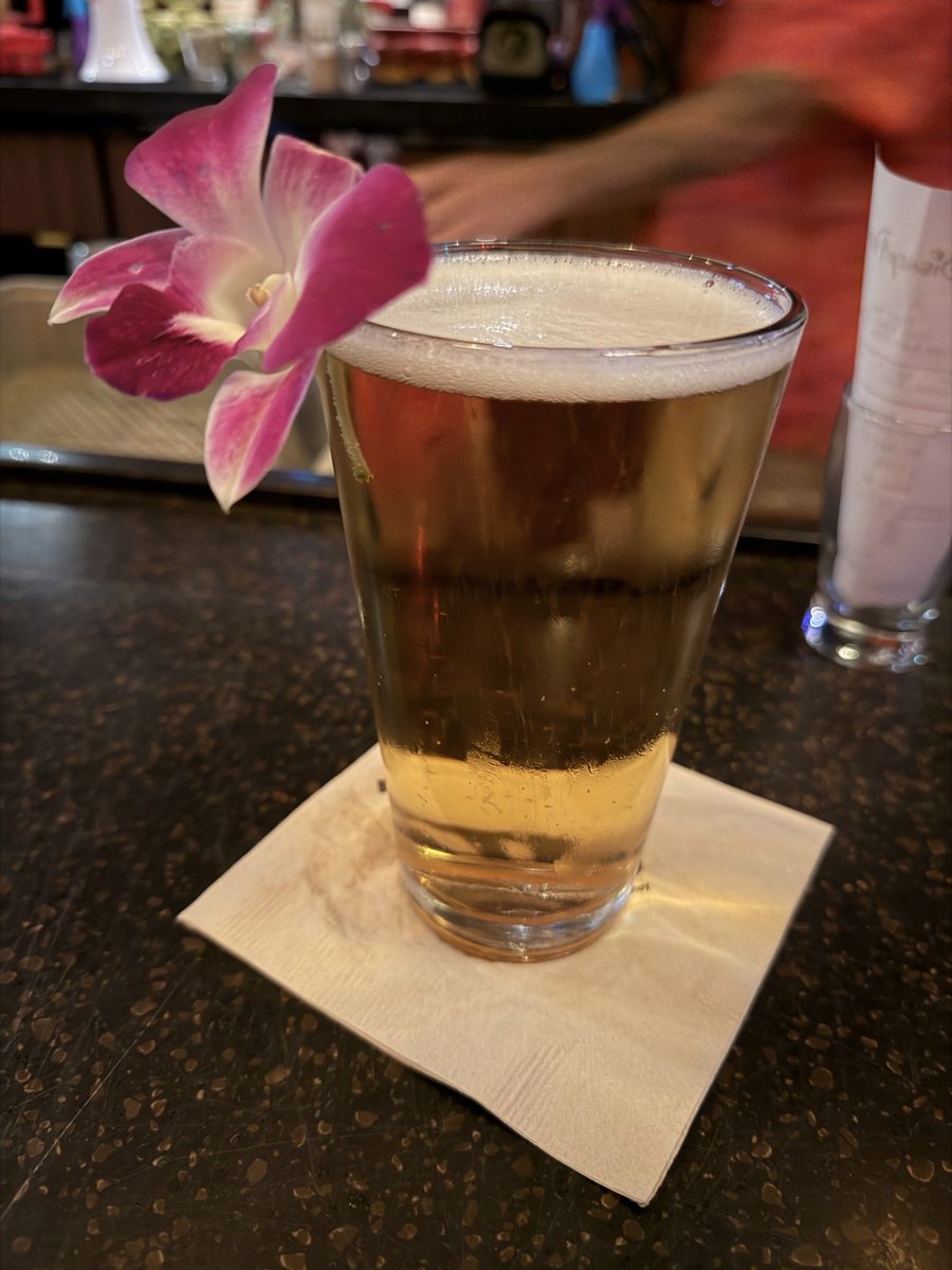 Trader Sam's at the Polynesian Village Resort at Walt Disney World knows how to serve a Bud Light to an older fellow in style...

Great tiki joint.