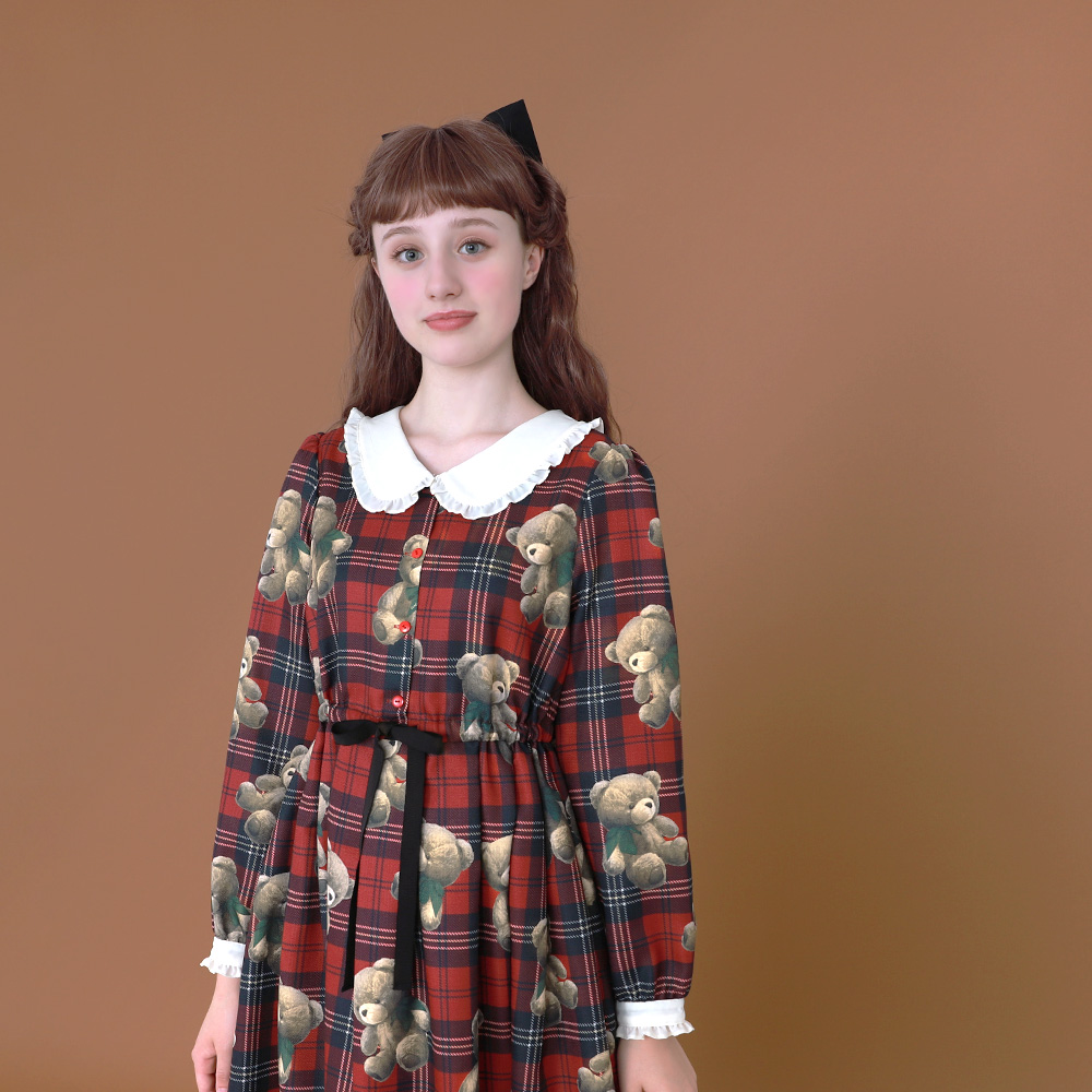 ≪ Pick up ≫ 【 Teddy Bear Tartanワンピース 】¥36,300(Tax ≪ Pick up ≫ 【 Teddy Bear Tartanワンピース 】¥36,300(Tax