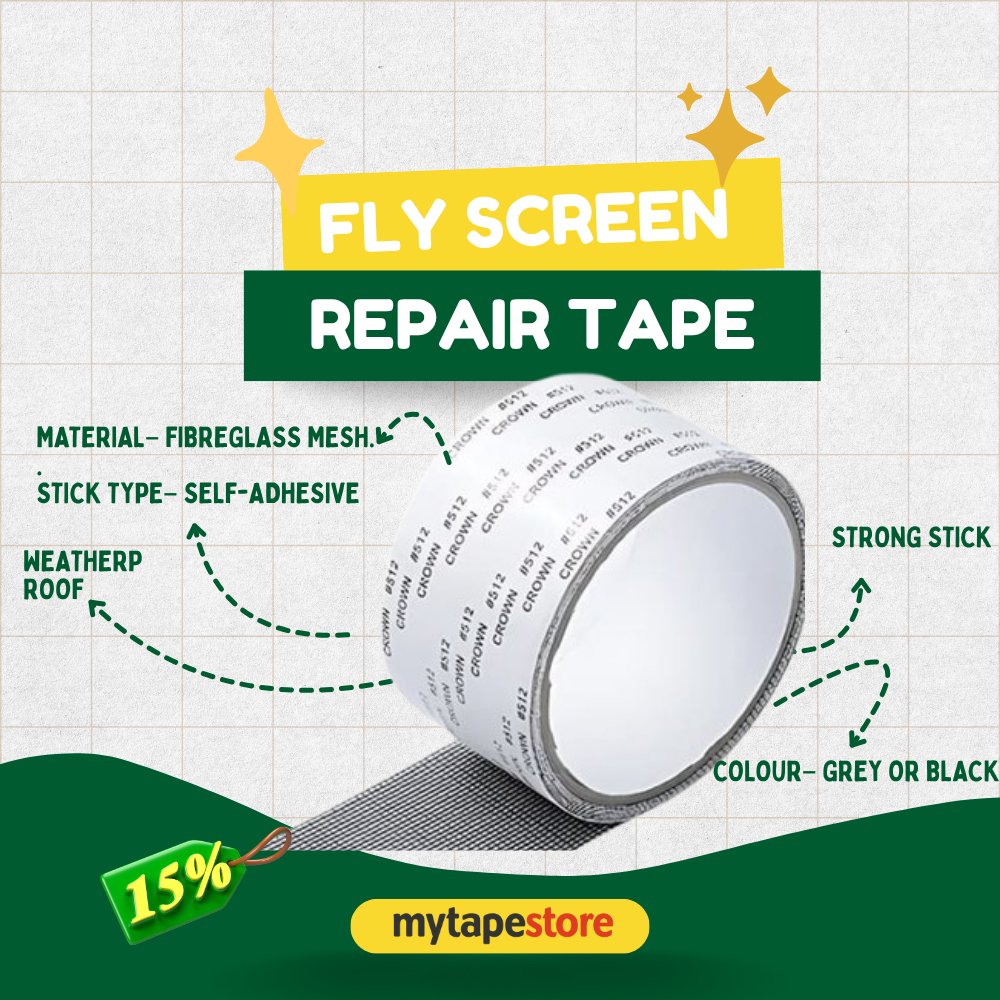 mytapestore's tweet image. Got a torn fly screen? Don’t replace it — repair it in seconds!
Our Fly Screen Repair Tape offers a quick, durable, and invisible fix for holes or tears in your window and door screens. 📷

📷 Get yours today: mytapestore.com.au/product/fly-sc…
#FlyScreenRepair #HomeFix #mytapestore