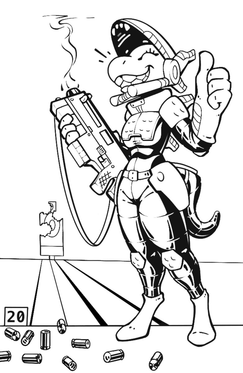 da_janitor's tweet image. I’ve been in the mood to draw others’ characters, and liked @MaggtMilk lizard girl design a lot. Might do some more characters.