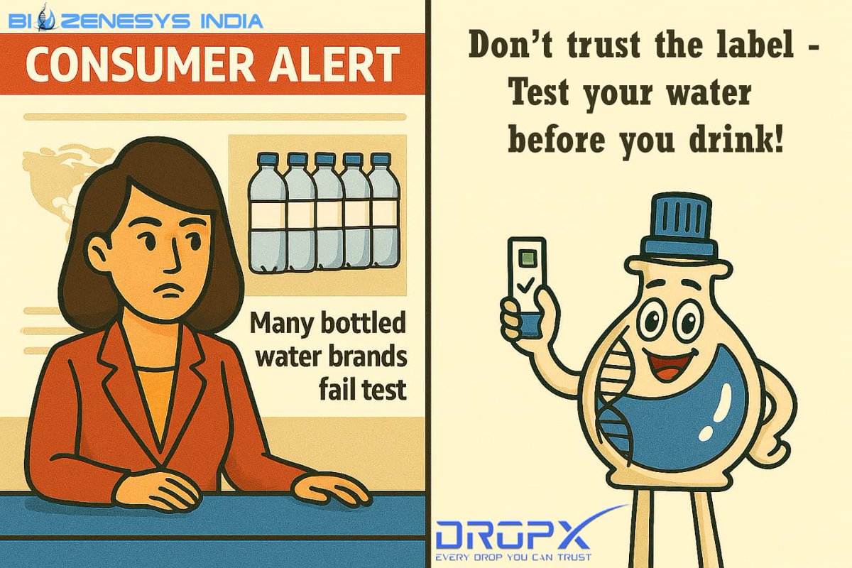 BiozenesysInd's tweet photo. Don't trust the label-Test your water before you drink!
The threat is real: Many bottled water brands fail tests.
DropX is your essential tool for safety verification. Every Drop You Can Trust starts with a test.
#DropX #WaterAlert #TestYourWater https://t.co/iquzNBCevj