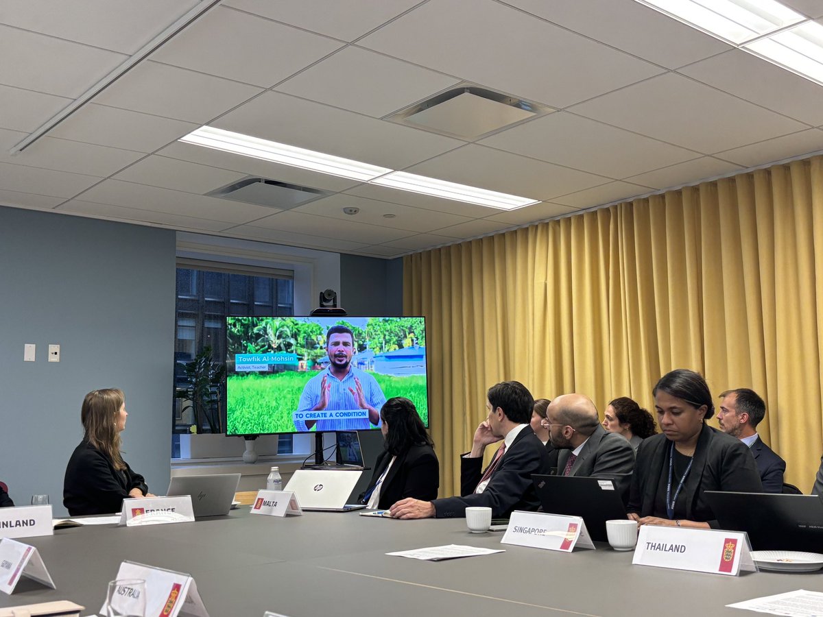 Thanks <a href="/franceonu/">La France à l'ONU 🇫🇷🇺🇳</a> <a href="/UKUN_NewYork/">UK at the UN 🇬🇧🇺🇳</a> <a href="/GermanyUN/">Germany in the United Nations</a> <a href="/NorwayUN/">NorwayUN</a> <a href="/AustriaUN/">Austria UN</a> 
<a href="/PMUN_GUY/">Permanent Mission of Guyana to the UN</a> <a href="/SingaporeUN/">Singapore Mission UN</a> <a href="/ThailandUN/">Permanent Mission of Thailand to the UN</a> <a href="/BangladeshUN1/">Bangladesh@UN</a> <a href="/SomaliaatUN/">Somali Mission to UN-NY</a> <a href="/MYNewYorkUN1/">Malaysia Mission to the UN</a> <a href="/EUatUN/">🇪🇺EU at UN-NY</a> <a href="/UNDPPA/">UN Political and Peacebuilding Affairs</a> <a href="/Refugees/">UNHCR, the UN Refugee Agency</a> <a href="/UNHumanRights/">UN Human Rights</a> 4 joining me &amp; <a href="/waiwainu/">Wai Wai Nu</a> 

<a href="/Denmark_UN/">Denmark in UN NY🇩🇰</a> <a href="/AustraliaUN/">Ambassador James Larsen 🇦🇺🇺🇳</a> <a href="/CanadaUN/">Canada Mission UN</a> <a href="/FinlandUN/">Finland's Mission to the UN 🇫🇮🇺🇳</a> <a href="/MaltaUNMission/">Malta at the UN 🇲🇹🇺🇳</a> <a href="/GCR2P/">GCR2P</a>