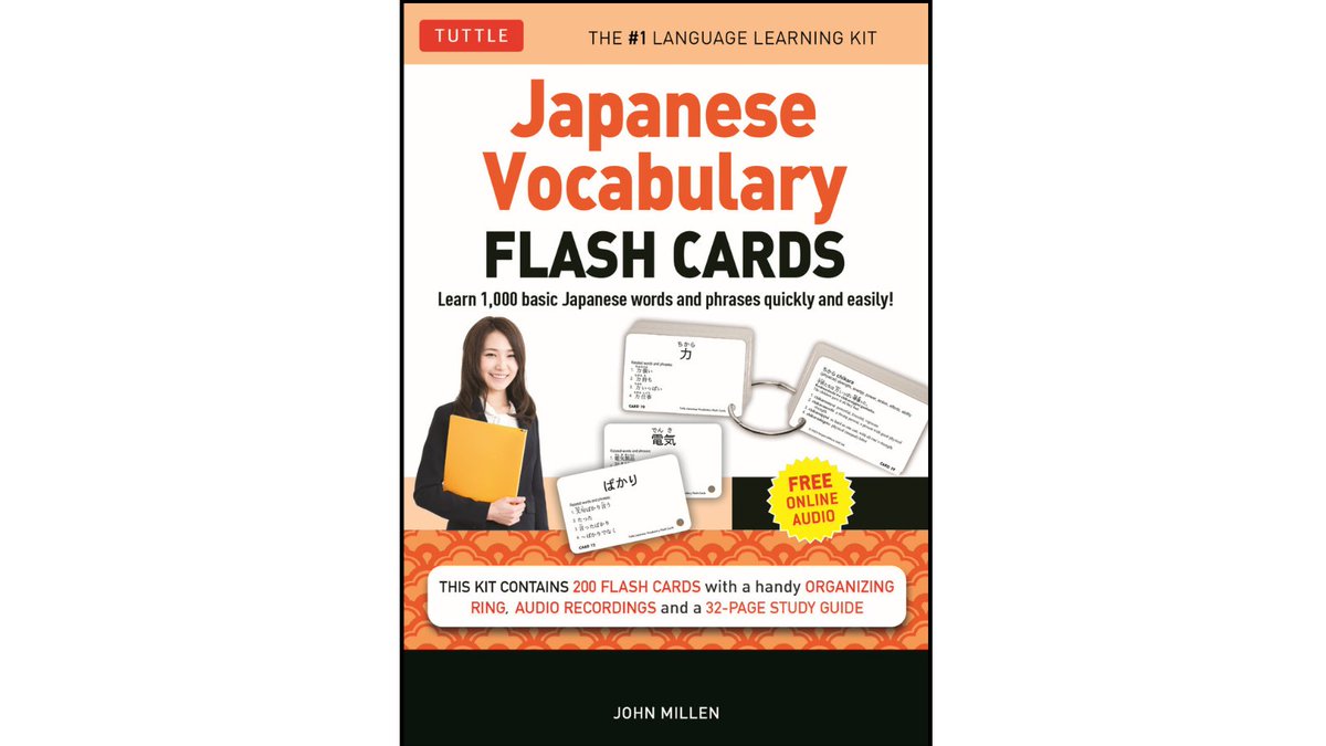 🔴10月新刊🟠

日本語学習を始めたい方にぴったりのフラッシュカードキットが登場✨

名詞や動詞、形容詞、日常会話でよく使う表現など、必須の日本語単語とフレーズ1000語を効率的に学習できます。

各カードには、日本語の単語の他、関連語4つと例文を掲載しており、語彙力を伸ばすのに最適です！