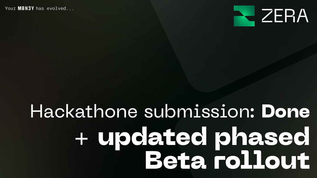 ZeraLabs's tweet image. ✅ @Colosseum Cypherpunk Hackathon submission: Done!
What’s next?
The ZERA Web Dashboard, a privacy-and-crypto control panel for @Solana: extension-grade UX, hardened network layer, real-time feeds.
The dashboard release is imminent following our updated, phased beta rollout.…