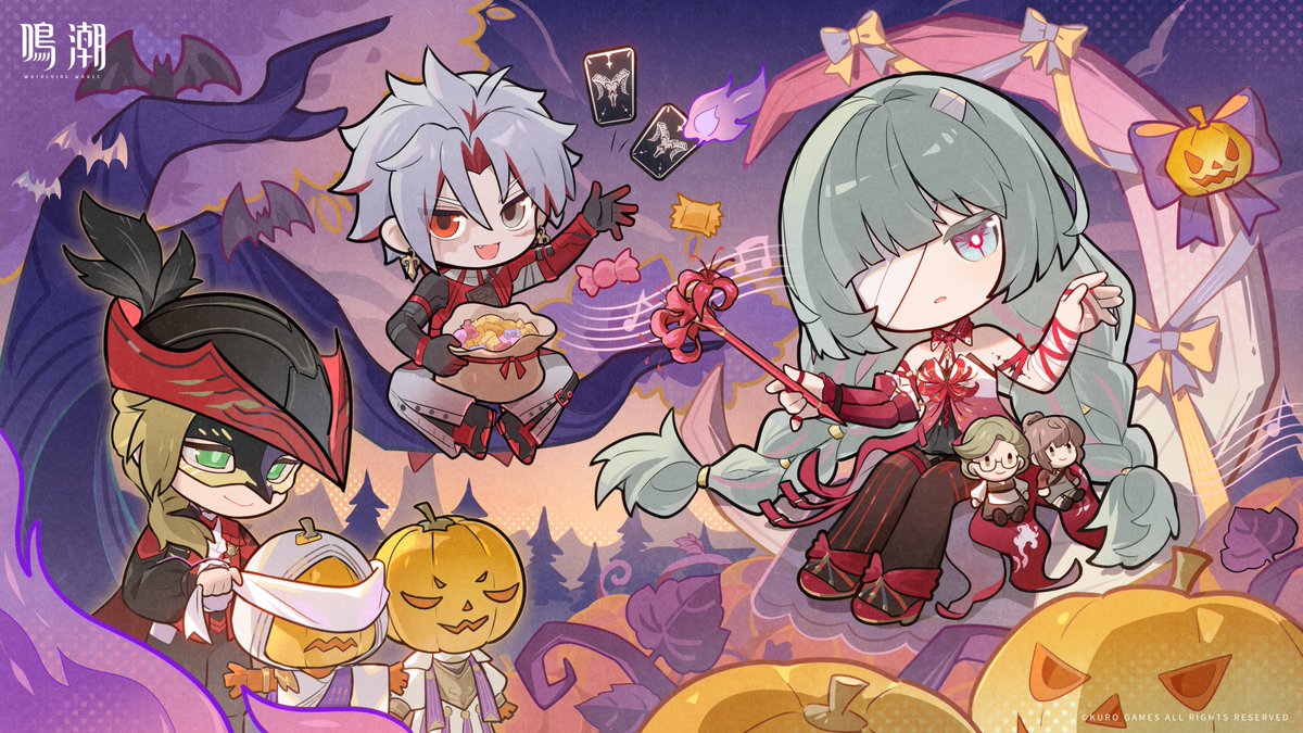 鳴潮 (Wuthering Waves) 公式 (@ww_jp_official) on Twitter photo 特别パーティーのオープニング、今夜登場するのは……
「パンプキンマン・ビルダー」、「キャンディー大使」、そして「ムードコントローラー」!
#鳴潮
#ハッピーハロウィン 特别パーティーのオープニング、今夜登場するのは……
「パンプキンマン・ビルダー」、「キャンディー大使」、そして「ムードコントローラー」!
#鳴潮
#ハッピーハロウィン