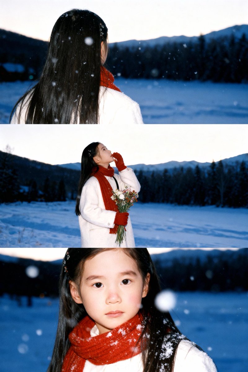 아기은빈의 눈 내리는 밤..❄️🧣