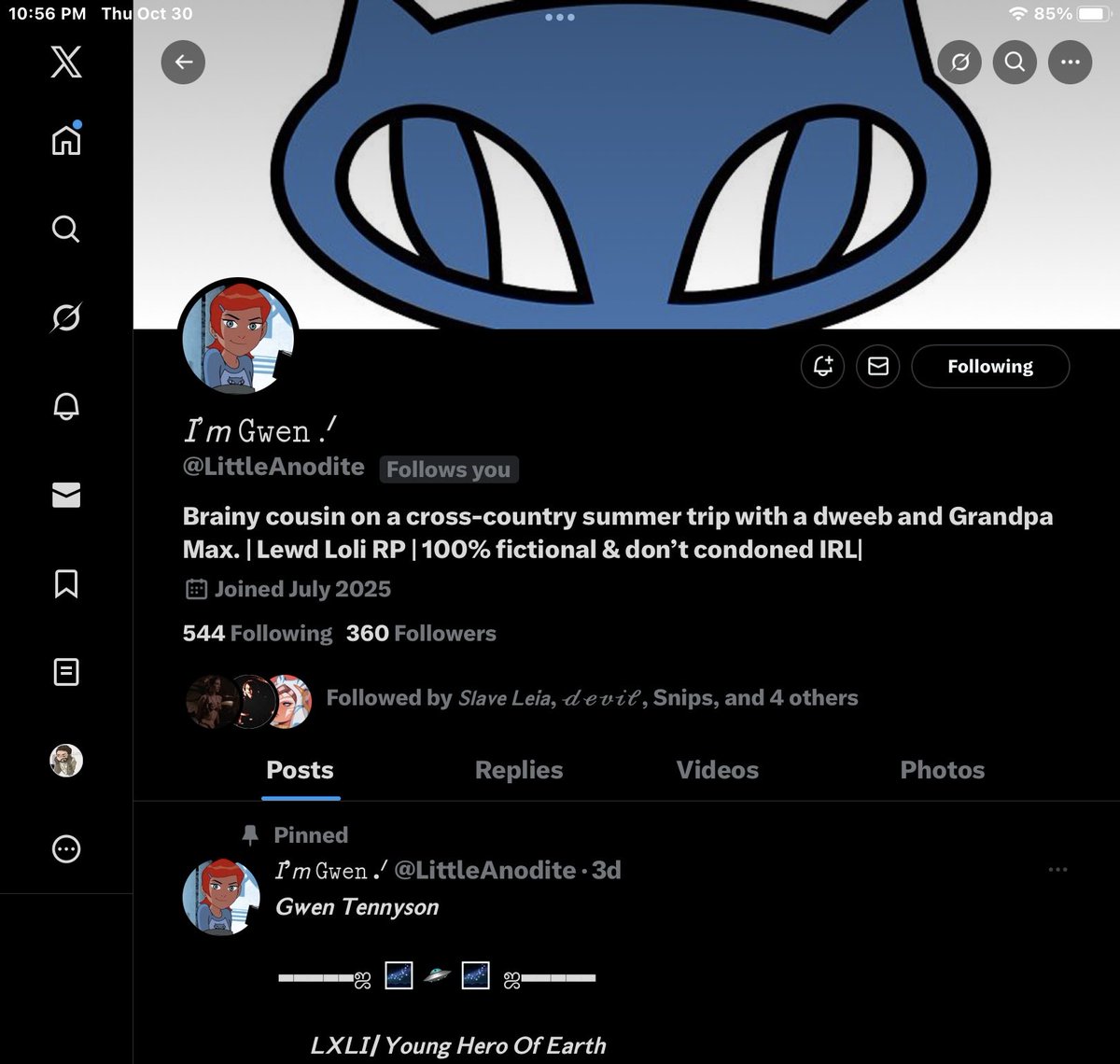 SentinalLarz's tweet image. ((I’m sorry but I have a 0 tolerance for this bullshit! If you are roleplaying as a minor, expect a Block and Report!

I don’t care if we’ve had rp history, if you WILLINGLY changed your muse to a minor, the past goes out the fucking window!