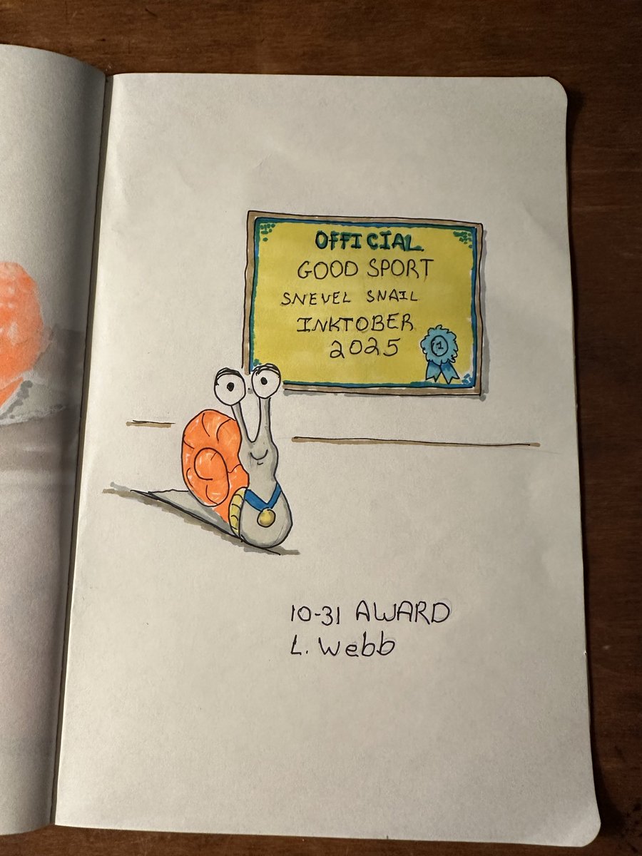 MLWebb's tweet image. #inktober2025 Day 31: Award
The end of the line.