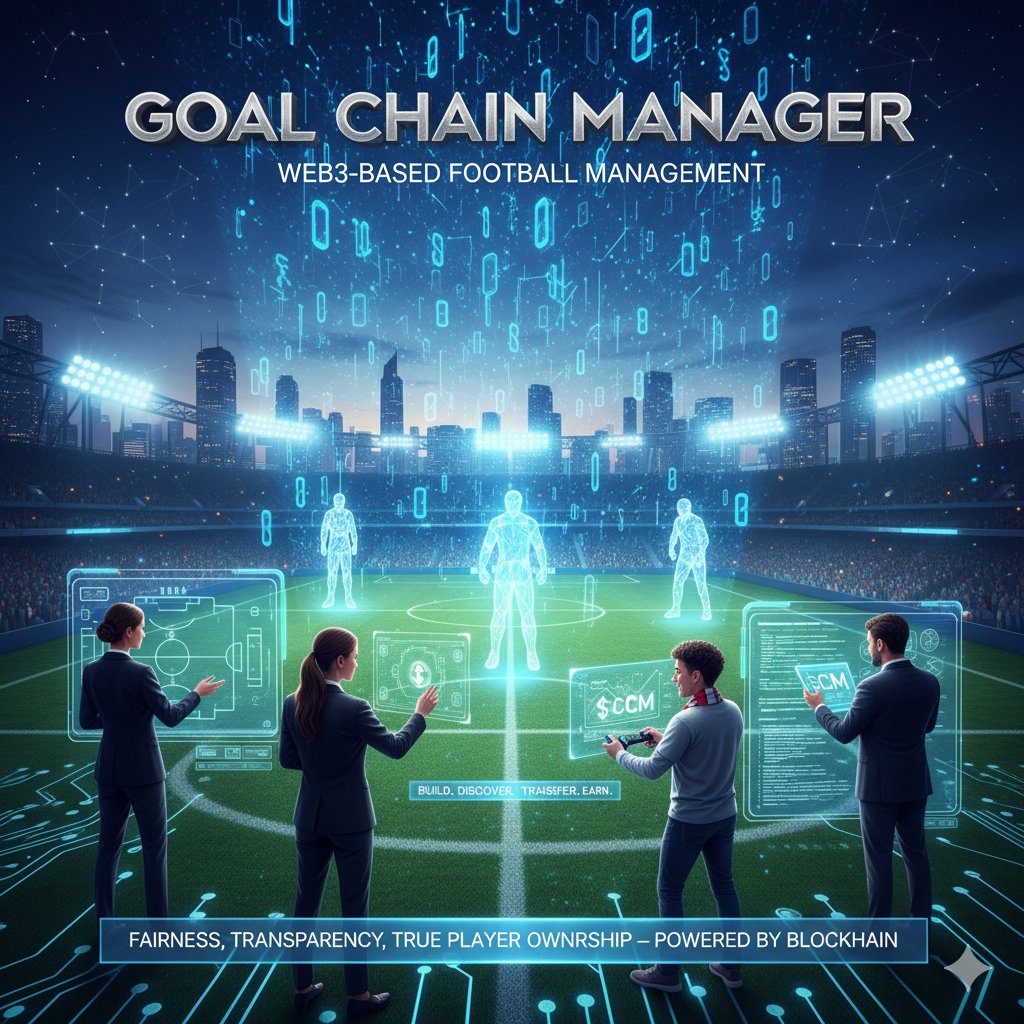 What is Goal Chain Manager?

Goal Chain Manager is a Web3-based football management project that merges the thrill of football with the innovation of blockchain technology.

Our mission? 💡
To transform football from a game you watch into an interactive digital economy — where
