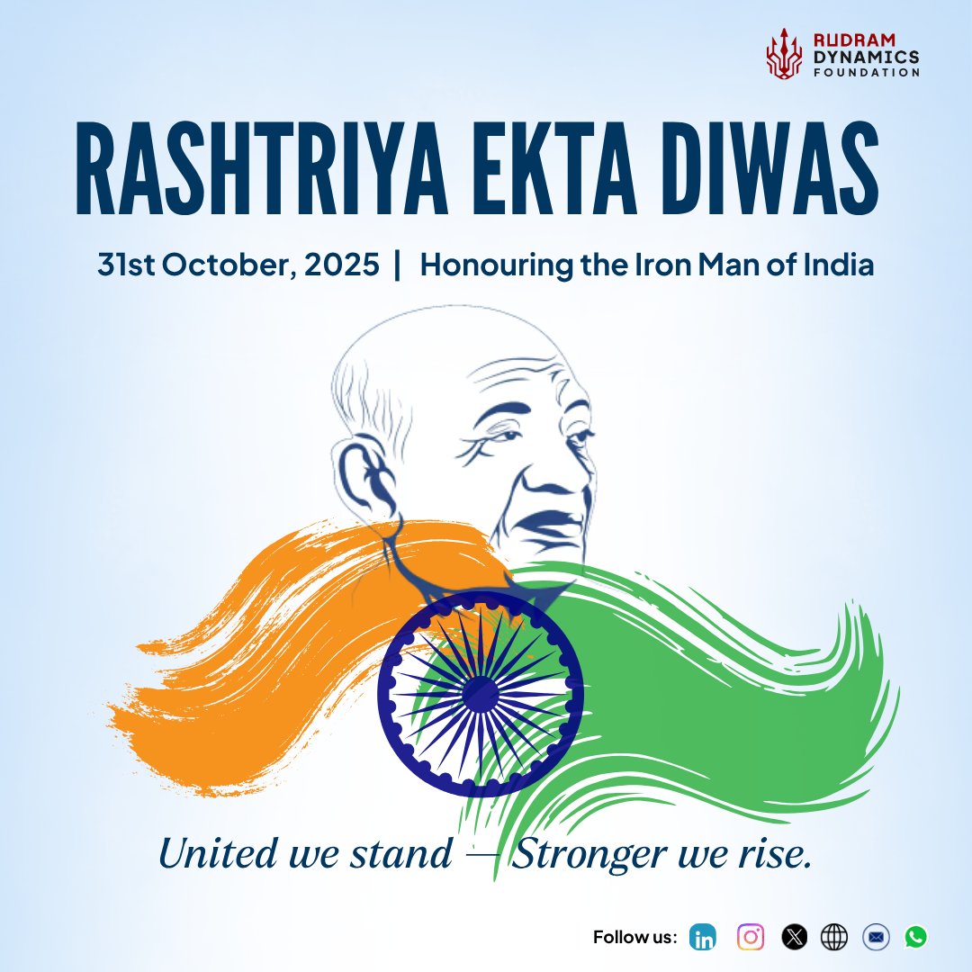 RudramDynamics's tweet image. विविधता में ही शक्ति है, और एकता में ही प्रगति है||
In diversity, there lies strength and in unity, we see progress.

On this &apos;#RashtriyaEktaDiwas,&apos; we pay tribute to the Iron Man of India, #SardarVallabhbhaiPatel, whose vision for #India continues to inspire us.
#statueofunity