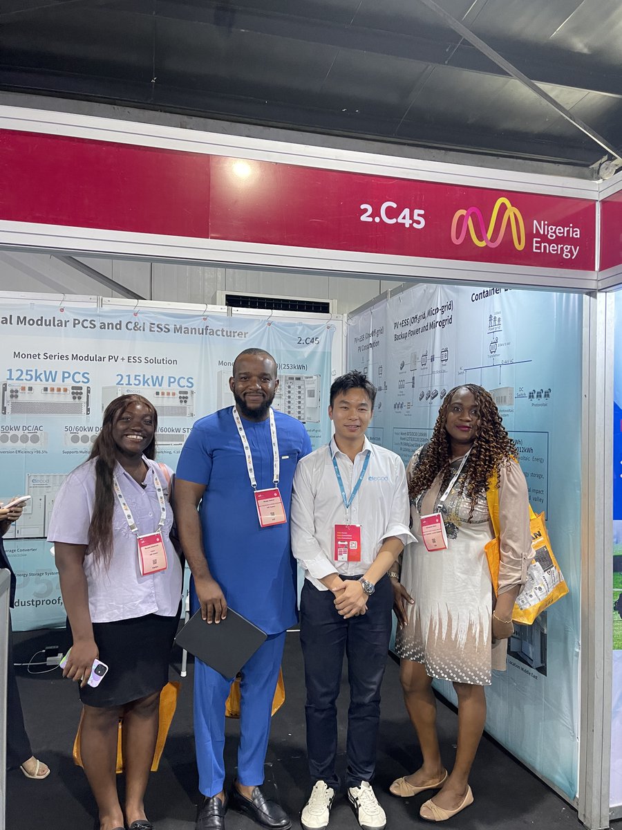 ElecodElectric's tweet image. 🌟 Nigeria Energy 2025 is a wrap! ✨
💡 Thank you to everyone who visited our booth and made this event unforgettable!

Want to learn more?  Contact Us
📌 Professional PCS &amp;amp; C&amp;amp;I ESS Supplier
🔗 elecod.com
📧 marking@elecod.com

#NigeriaEnergy2025 #Innovation #elecod