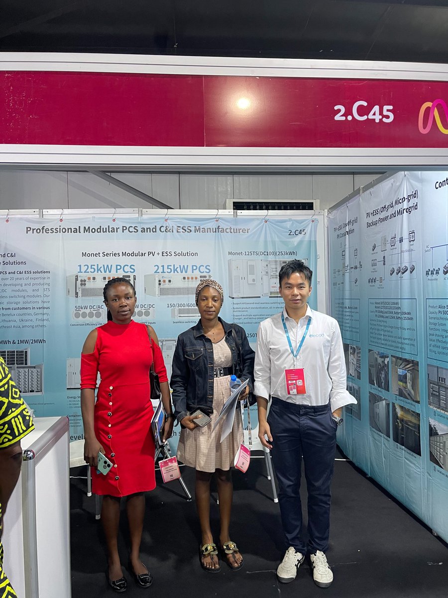 ElecodElectric's tweet image. 🌟 Nigeria Energy 2025 is a wrap! ✨
💡 Thank you to everyone who visited our booth and made this event unforgettable!

Want to learn more?  Contact Us
📌 Professional PCS &amp;amp; C&amp;amp;I ESS Supplier
🔗 elecod.com
📧 marking@elecod.com

#NigeriaEnergy2025 #Innovation #elecod