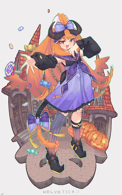 かつてskebリクしていただいたオリジナルハロウィン娘ちゃんだぞ!