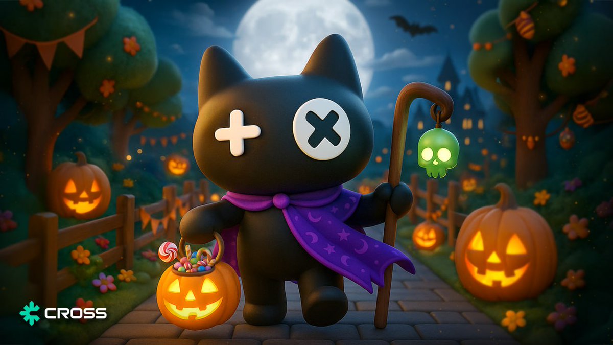 cross_protocol's tweet image. 🎃 Happy Halloween, CROSS Fam! 👻
Tonight, even ARA is out trick-or-treating...
But she has CROSS on the brain, so she calls it "BUILDing a decentralized dessert protocol." 🍬🍭
Stay safe out there! 😻
#CROSSProtocol #Web3Gaming #Halloween2025