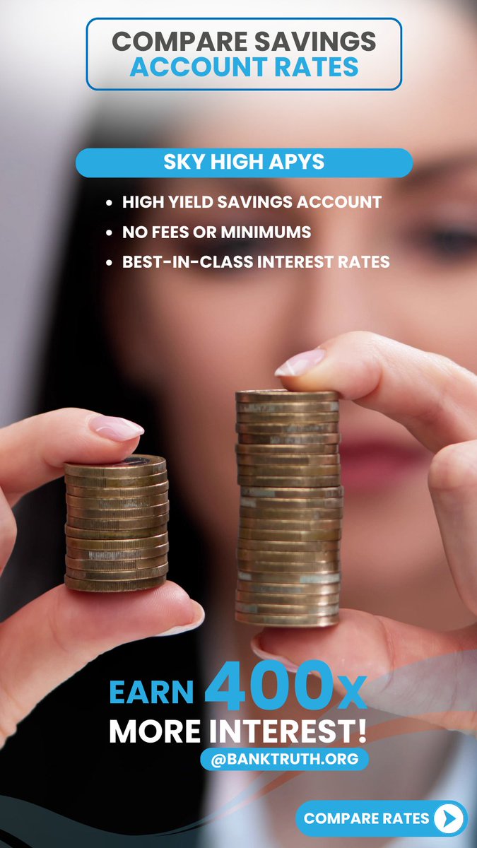 KiraFlemin66739's tweet image. Banktruth is your shortcut to finding the best high yield savings accounts in the USA. Compare rates, see the full list, and choose what’s best for you. Simple, transparent, and always updated.
#Banktruth #USASavings #SmartMoneyMoves #BestRates