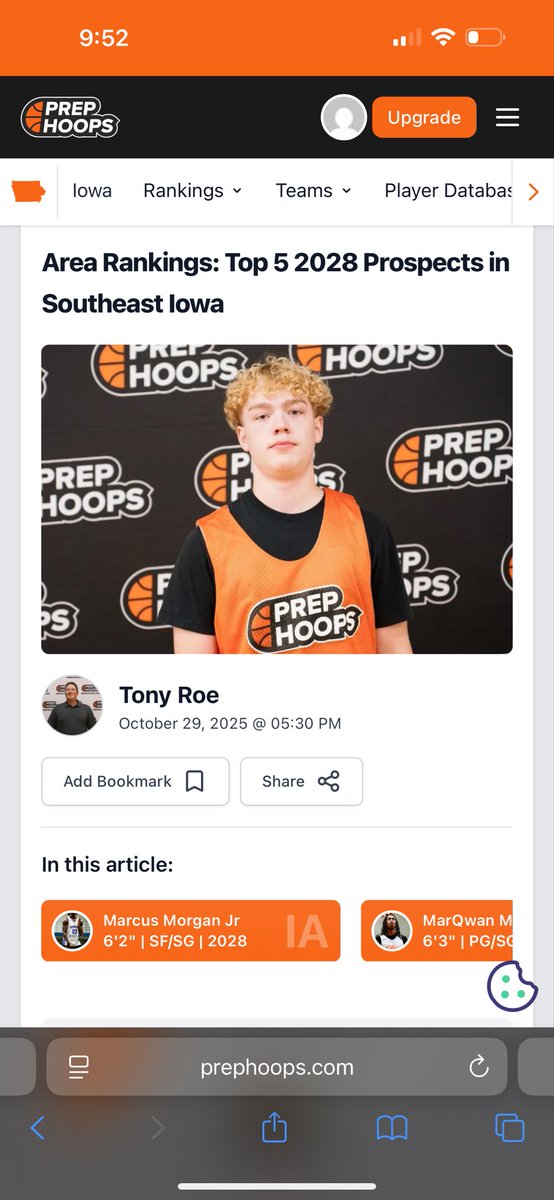 JustinBrown2028's tweet photo. Top 5 2028 prospects in southeast Iowa. 
Thanks for the write up @PrepHoopsIA Looking forward to the up coming high school season. Let’s go Bett! https://t.co/CjepSv4pt0