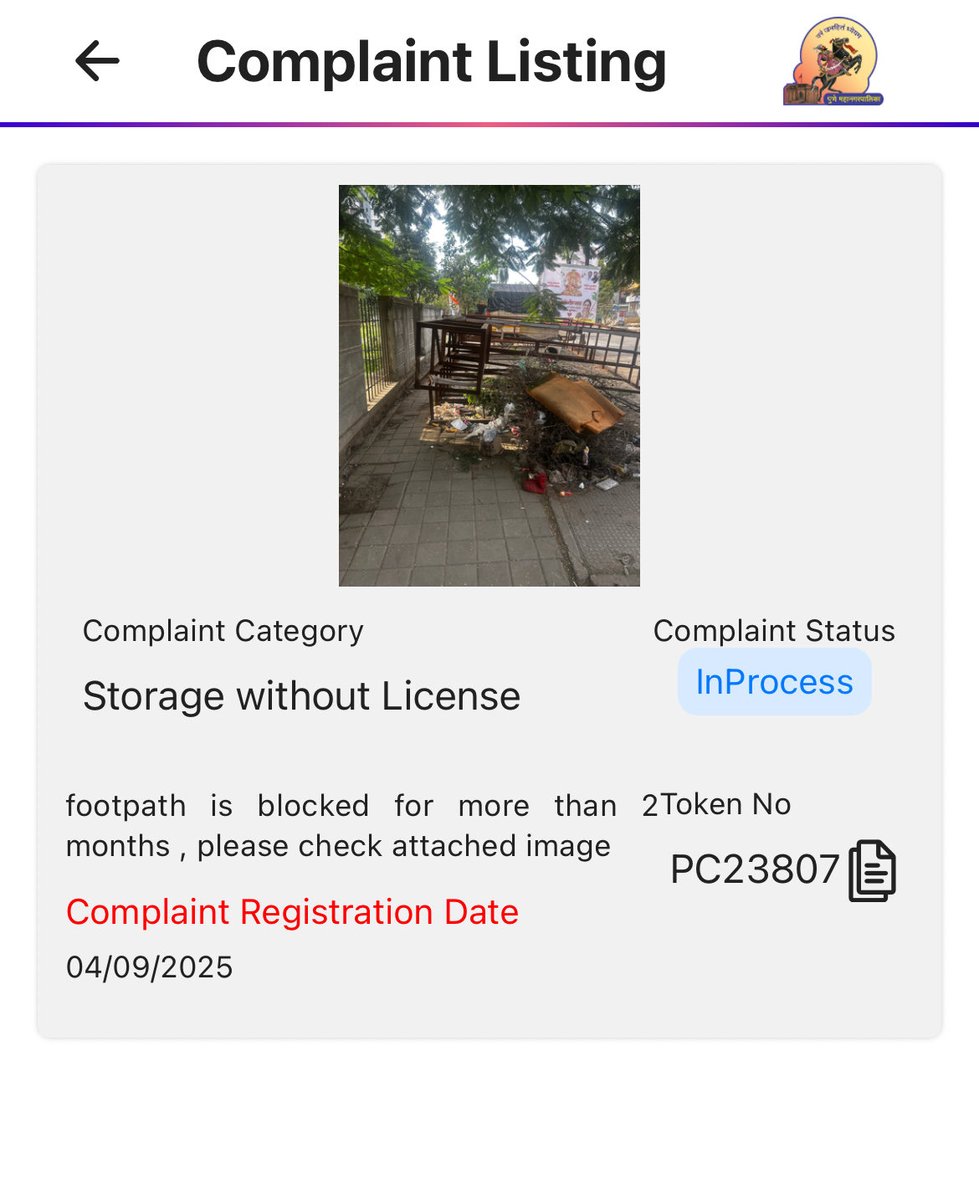 g_dorge's tweet photo. @PMCPune ticket is in-process for almost 2 months  , it would be great if footpath can be cleared out ? This is red ground at Vadgaon Sheri https://t.co/LMXJ0EPJQ8