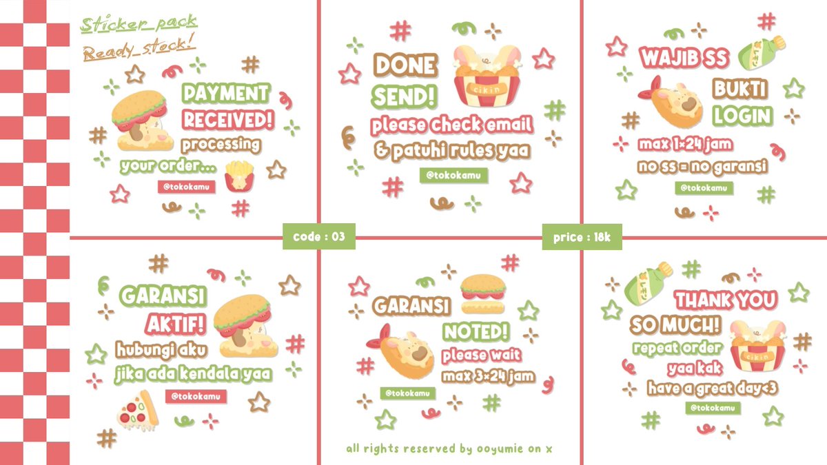 ooyumie's tweet image. help rt please... thanks a bunch : 🌟 ! 

halooo, aku mau FLASHSALE all sticker pack ini menjadi 1Ok/pack sajaaa. bisaa diretext yaps, lesgooo cek alt for more and ketuk dm qu jika berminat iaa : 🌷 ! 

[ scroll down ]
#zonauang