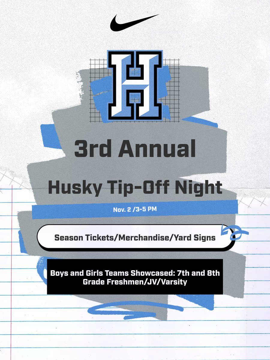 HHSHuskyBBall's tweet photo. Only two more days until our 3rd annual Husky Tip-Off Night featuring your Husky basketball teams on Nov. 2nd from 3-5 PM!!!  Come out and meet your 2025-2026 basketball teams.  Admission is free.

@HelenaHSSports
@HHSHuskiesHoops
@HelenaMSHuskies
@andrewtsimonson
@HelenaCityNews https://t.co/RQG4mNq1rY