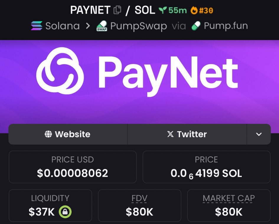 CriptoJosh's tweet photo. 9TwMHjLVck28REn4eHFxeqMYKkJBxLqwX8w7rxrdpump 

Highlighted $PAYNET at $80K Mcap in my private Tg. https://t.co/bRWy0gl2kE