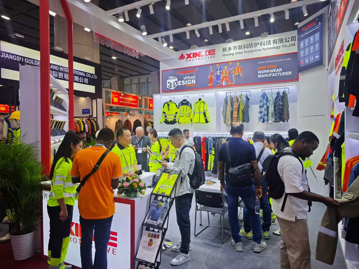 XinxiangXinke's tweet image. Xinke Protective at the China Import and Export Fair 2025!✨

Our team is ready to introduce you to our latest products.
📅 Date: Oct.31st-Nov. 4th,2025
📍 Location: NO.382, Yuejiang Zhong Road, Guangzhou 510335, China
🎯 Booth Number: 1.1J35-36, 1.1K13-14
#FRClothing