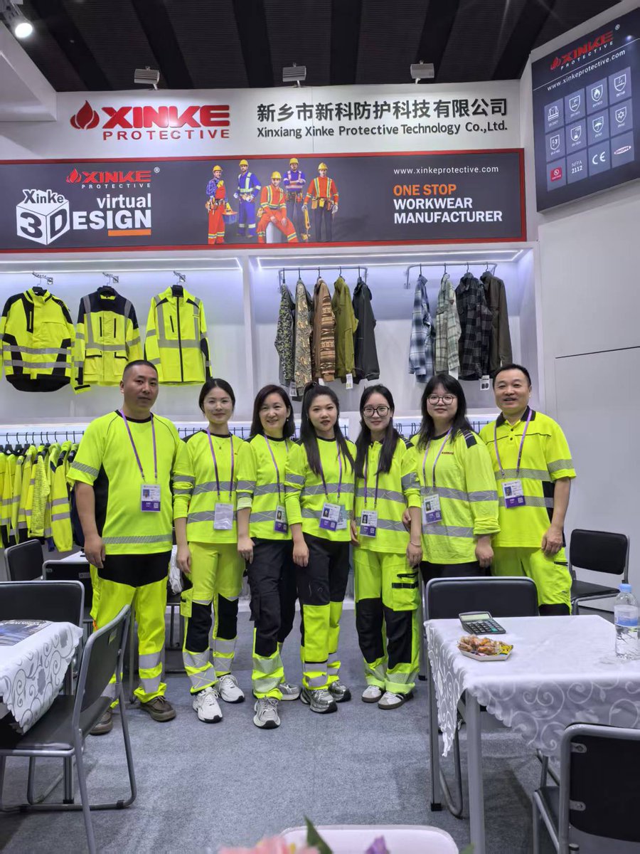 XinxiangXinke's tweet image. Xinke Protective at the China Import and Export Fair 2025!✨

Our team is ready to introduce you to our latest products.
📅 Date: Oct.31st-Nov. 4th,2025
📍 Location: NO.382, Yuejiang Zhong Road, Guangzhou 510335, China
🎯 Booth Number: 1.1J35-36, 1.1K13-14
#FRClothing