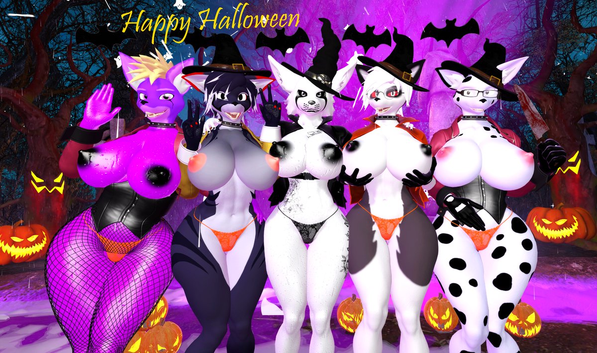 LoveDog43421822's tweet photo. 🎃Happy Halloween!🎃
🍭@23Ervey @missloonie @Ringtail_SFM @LoneKeith🍬 Sexy wolves join the party! Yippee! Trick or Se....x🍑 https://t.co/CxIQQsjCDi