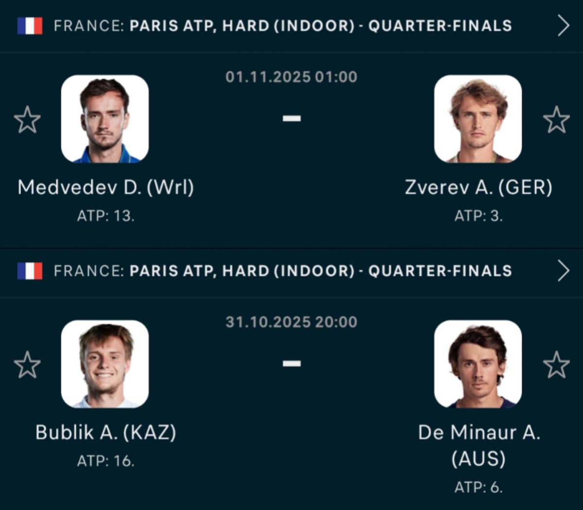 TennisXpert19's tweet image. 💣 𝐏𝐎𝐓𝐃

🔥 Medvedev vs Zverev
🔥 Bublik vs De Minaur

📊 15-5 Last 20 Plays (75%)
📊 31-12 Last 43 Plays (72%) 
✅ Profits don’t lie — momentum is real!

🔓 𝗠𝘆 𝗯𝗼𝘁 𝗮𝘂𝘁𝗼-𝘀𝗲𝗻𝗱𝘀 𝘁𝗼 𝗮𝗹𝗹 ❤️ + 🔁 + 💬 (𝗙𝗼𝗹𝗹𝗼𝘄 @TennisXpert19)