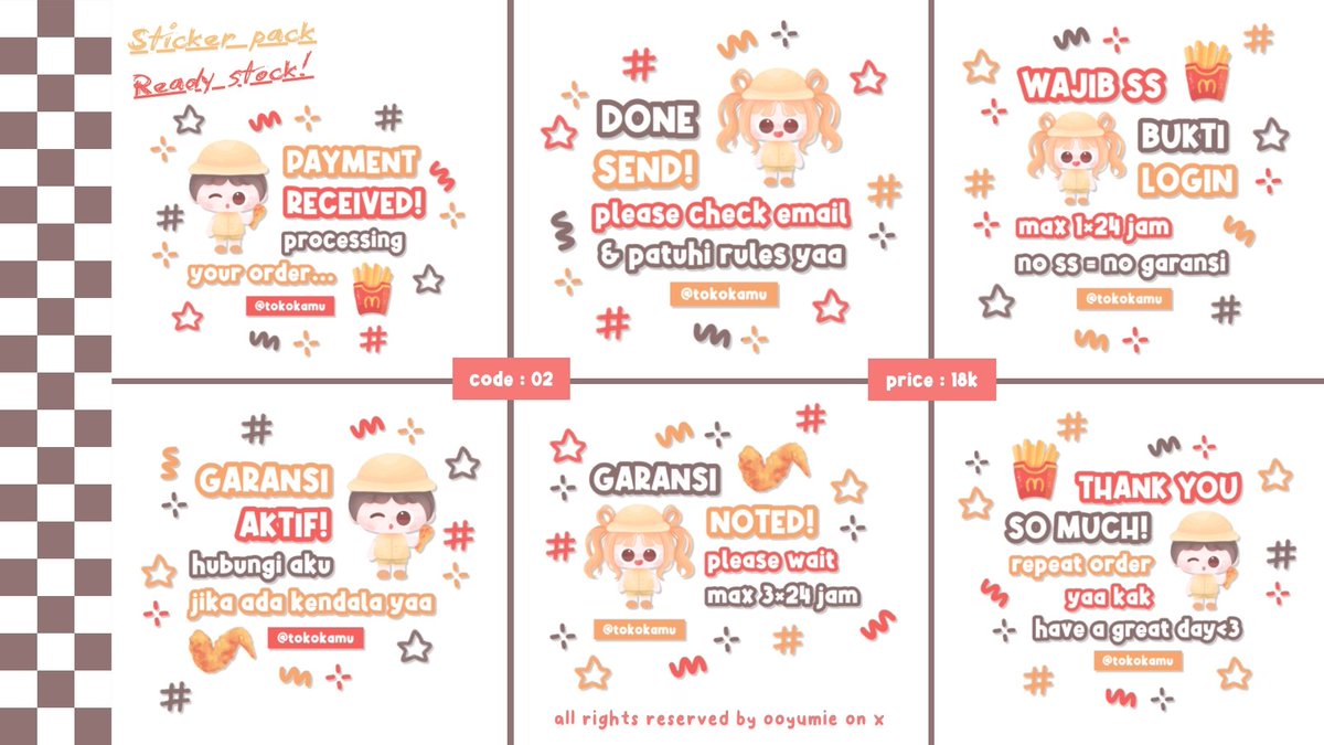ooyumie's tweet image. help rt please... thanks a bunch : 🌟 ! 

halooo, aku mau FLASHSALE all sticker pack ini menjadi 1Ok/pack sajaaa. bisaa diretext yaps, lesgooo cek alt for more and ketuk dm qu jika berminat iaa : 🌷 ! 

[ scroll down ]
#zonauang