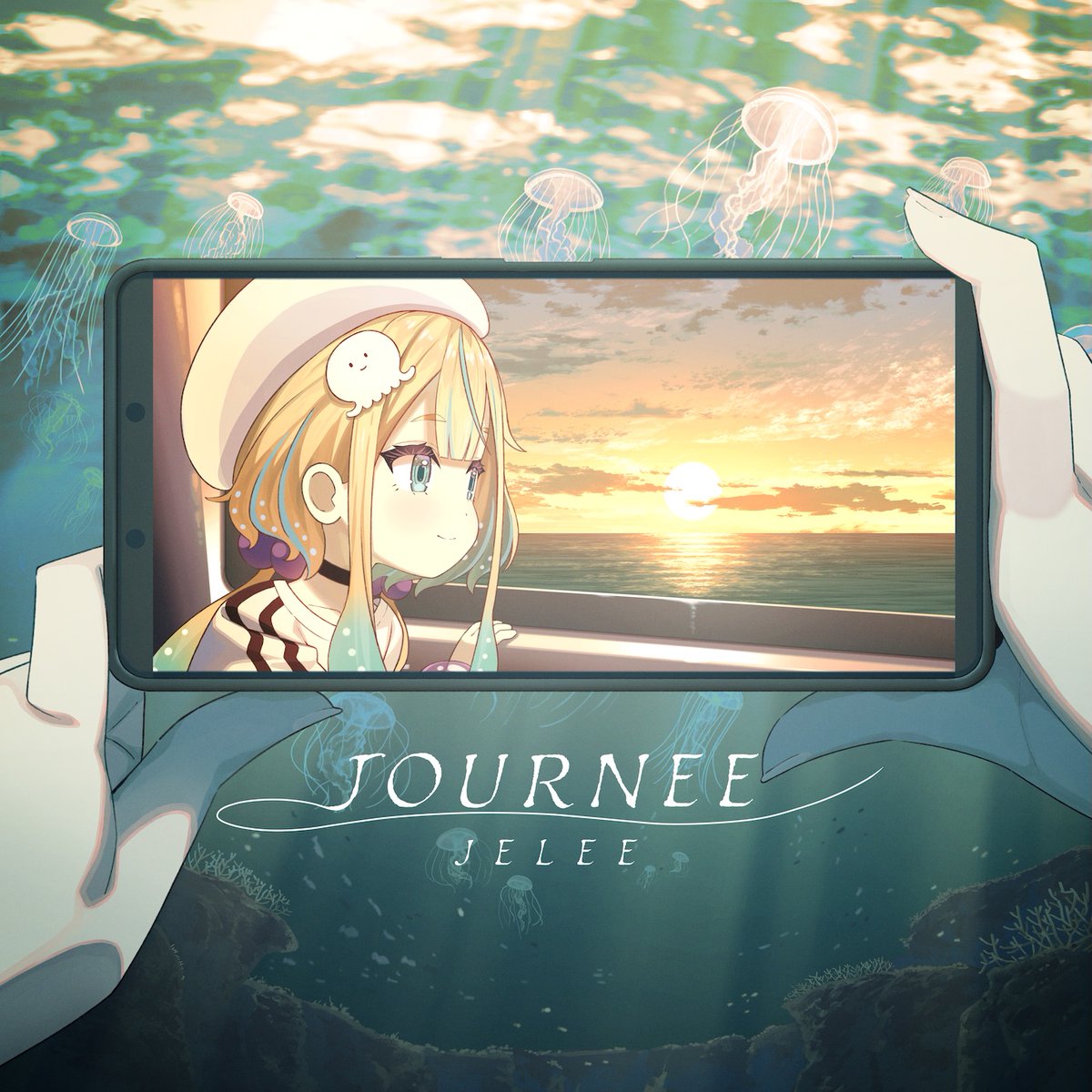 私たちJELEEの新曲！
「JOURNEE」の配信が決定したよ！！

今回のテーマは旅！🚃
JELEEちゃんがいろんな所に旅をしているイメージで
ヨルが描いてくれました！
最高のイラストをありがとう！ヨル！🩵

11月10日に配信スタートになるから楽しみにしててね！

JELEE
