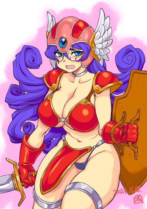 ドラクエ3の女戦士ちゃんさん落描き再掲
ドラクエキャラもお絵かきあんまりしてないなぁ… 