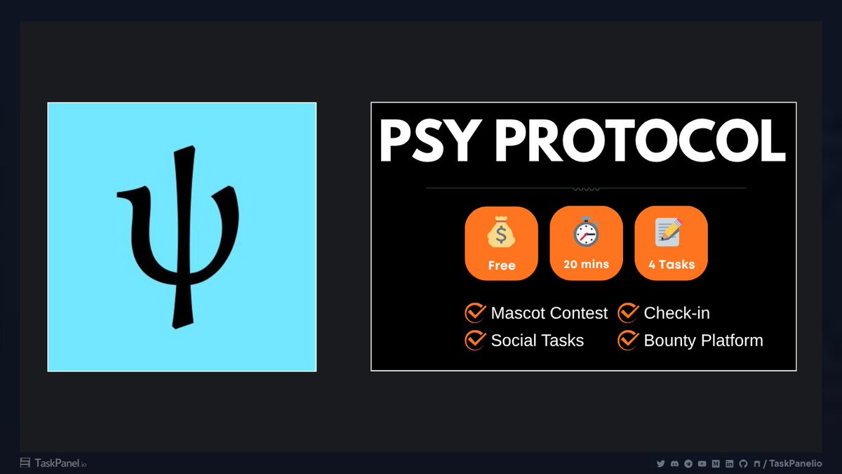 taskpanelio's tweet image. Psy Protocol Airdrop Tasks 🧬

Join the incentivized testnet for Psy Protocol, the privacy-focused L1 that raised $9M!

Start collecting &quot;Psy Points&quot; and secure your spot for the airdrop.

📝 Tasks: Testnet (Point Farming), Galxe
💰 Cost: Free
⏱️ Duration: ~25 Mins (Includes…