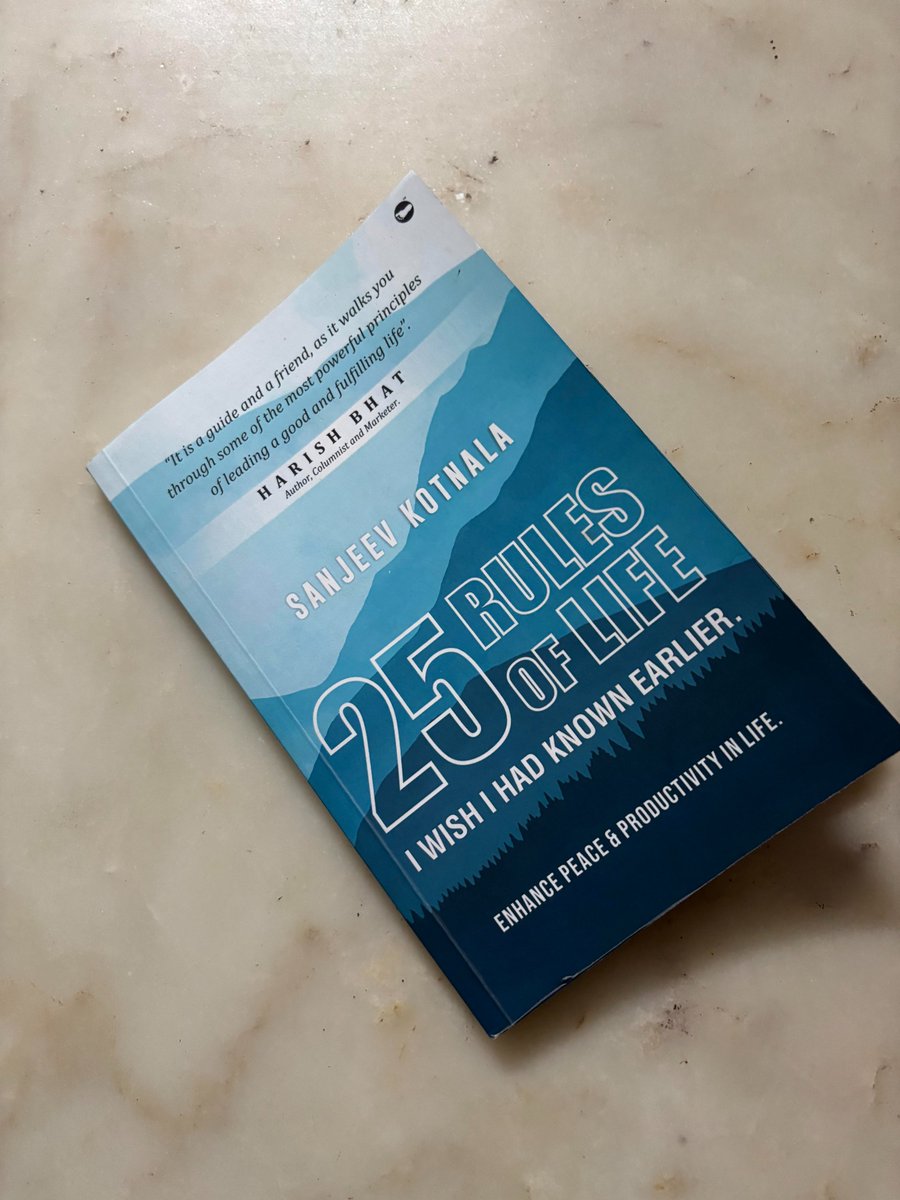 vinaykanchan5's tweet image. #bookrecommendation #selfdevelopment #careerplanning

Just finished reading my friend @S_kotnala’s “25 RULES OF LIFE I wish I had known earlier”. 

A very crisp, insightful and pacy read. Perhaps an ideal accompaniment on flights, where higher thought is often warranted-both…
