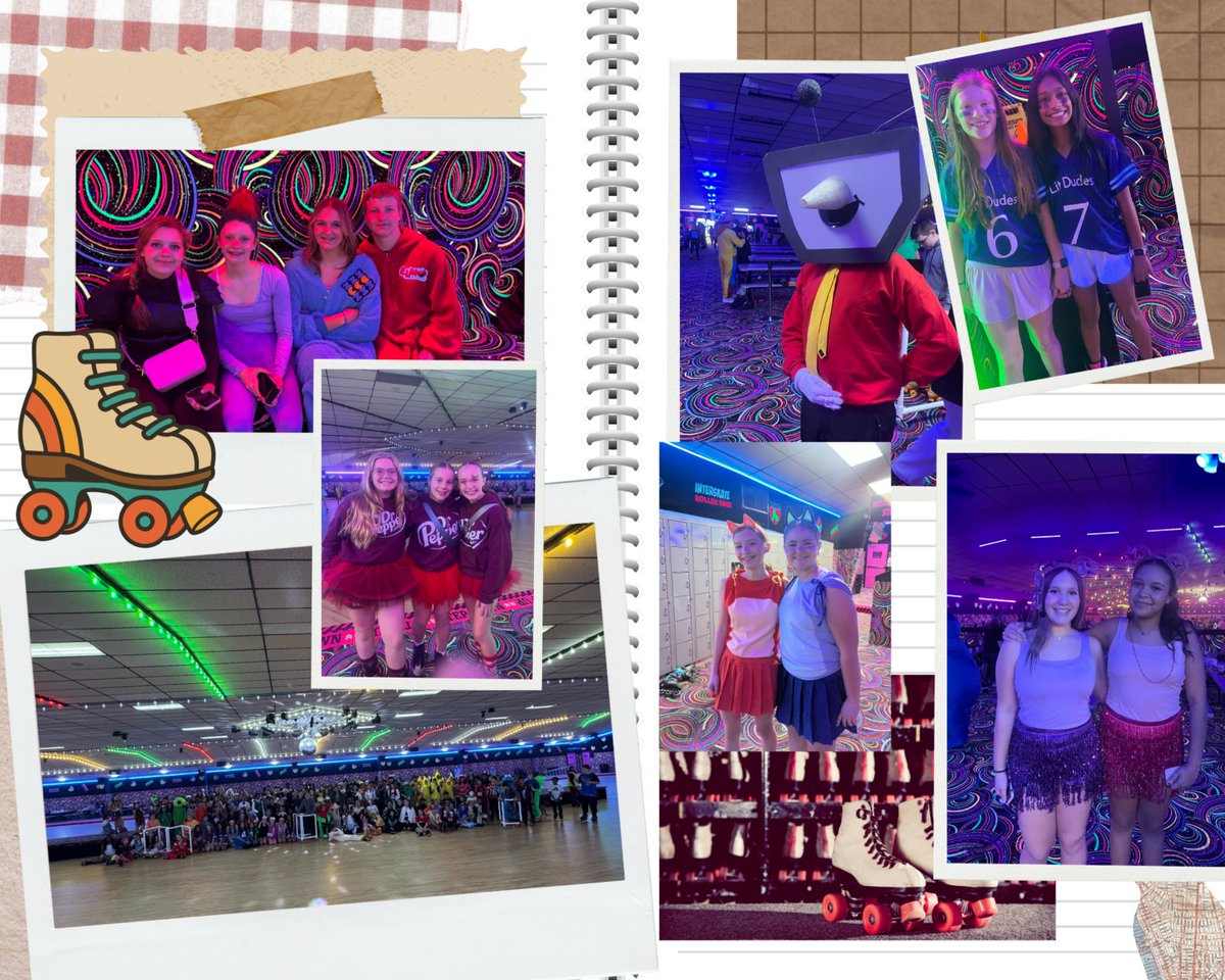 🎃 Fine Arts Takeover at Interskate! Choir, Band, Orchestra and Theater students joined for an epic night of skating, laughter, and Halloween spirit at Interskate! Huge thank you to our incredible directors for joining in the fun (and rocking the “67” trend)!