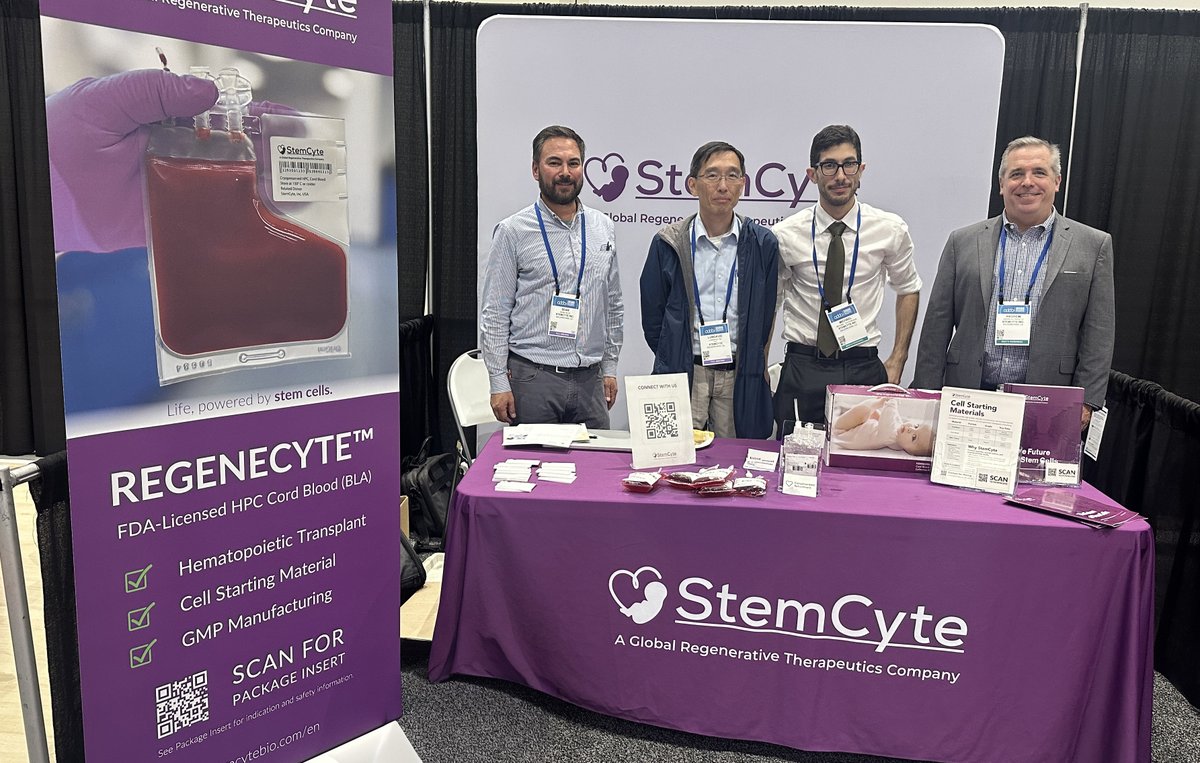 We had an incredible few days connecting with clinicians, researchers, and partners at #AABB 2025.

Learn more about REGENECYTE™ and download our company profile: is.gd/VOGXvt
Cell starting materials: research@stemcyte.com

#StemCyte #AABB #CordBlood #CellTherapy