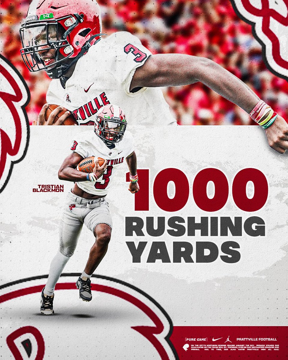 Congratulations to <a href="/TristinBlackmo1/">Tristin Blackmon</a>  for eclipsing the 1000 yard rushing mark  for the season tonight!! #GoLions