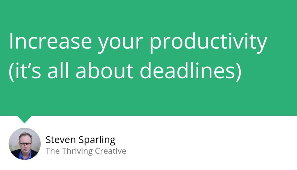 If you want to get paid for your work, you are probably going to have to work to deadlines.

Read more 👉 lttr.ai/Akbow

#BoostingProductivity #GetItDone #DeadlineDrivenClientWork
