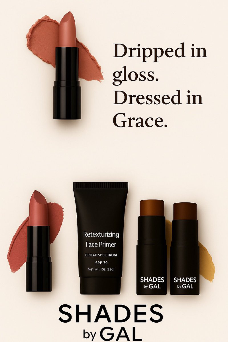 shadesbygal's tweet image. The ShadesbyGAL Foundation Stick was created for the woman who wants it all — coverage, confidence, and convenience in one sleek tube.
Glide it. Blend it. Glow all day.
💫 Creamy texture that melts into skin
💫 #Buildable coverage — from natural to glam
💫 Vegan, #lightweight