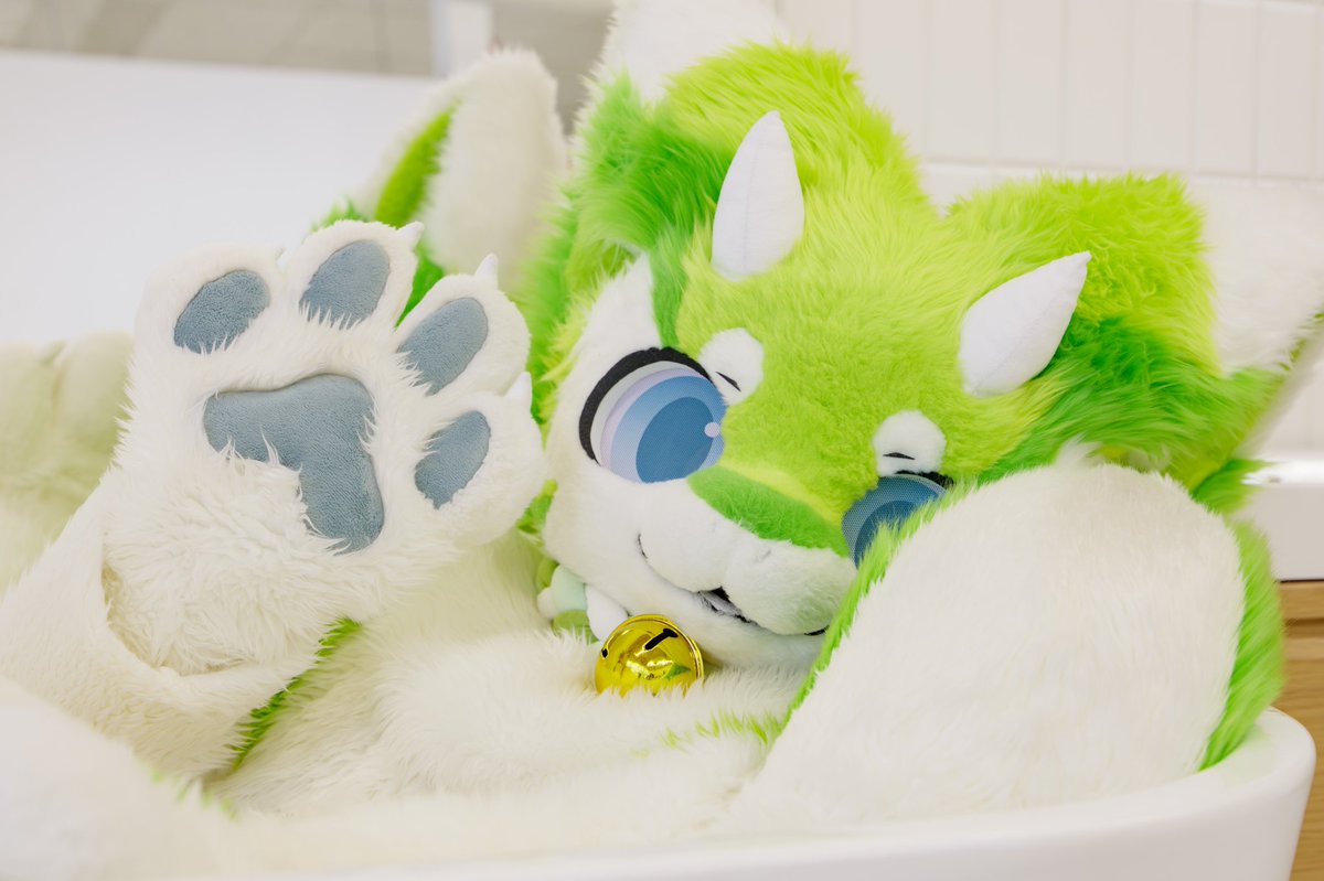 #FursuitFriday
#Fursuit
#메론뇽_PON

😀흐암.. 안녕! 잘잤어? 나는 욕조에 있어(?)🤣