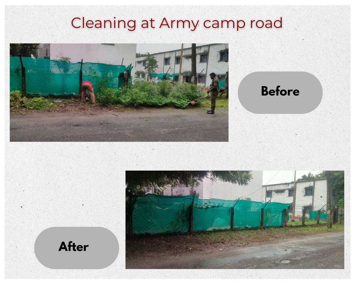 On 31-10-2025, A Cleanliness Drive at Army camp road was done by Sanitation Staff in observance of SHS 2025.
<a href="/RakshaSampada/">DGDE</a>

<a href="/pddesc/">pddesc</a>

#SHS2025 #SwachhataHiSeva2025 #SwachhBharatt #swachhbharatmission #Swachhotsav