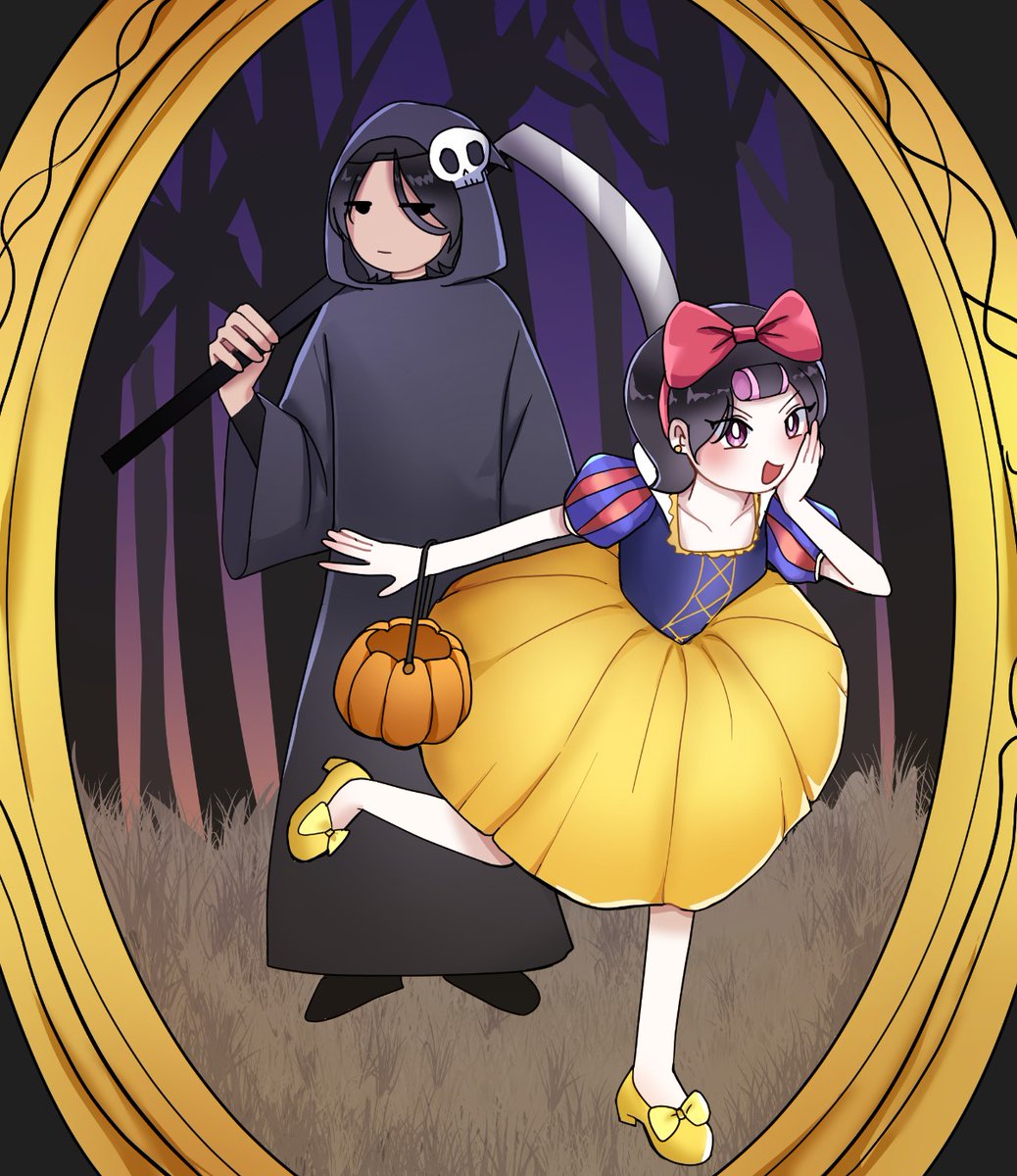 할로윈 단독남매. 백설공주와 사신.