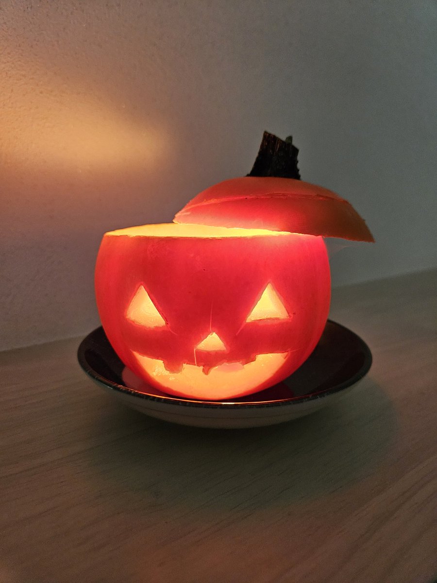 #ハッピーハロウィーン
#HappyHalloween2025
姉がかぼちゃをくり抜いてジャック・オー・ランタン作ってくれた🎃