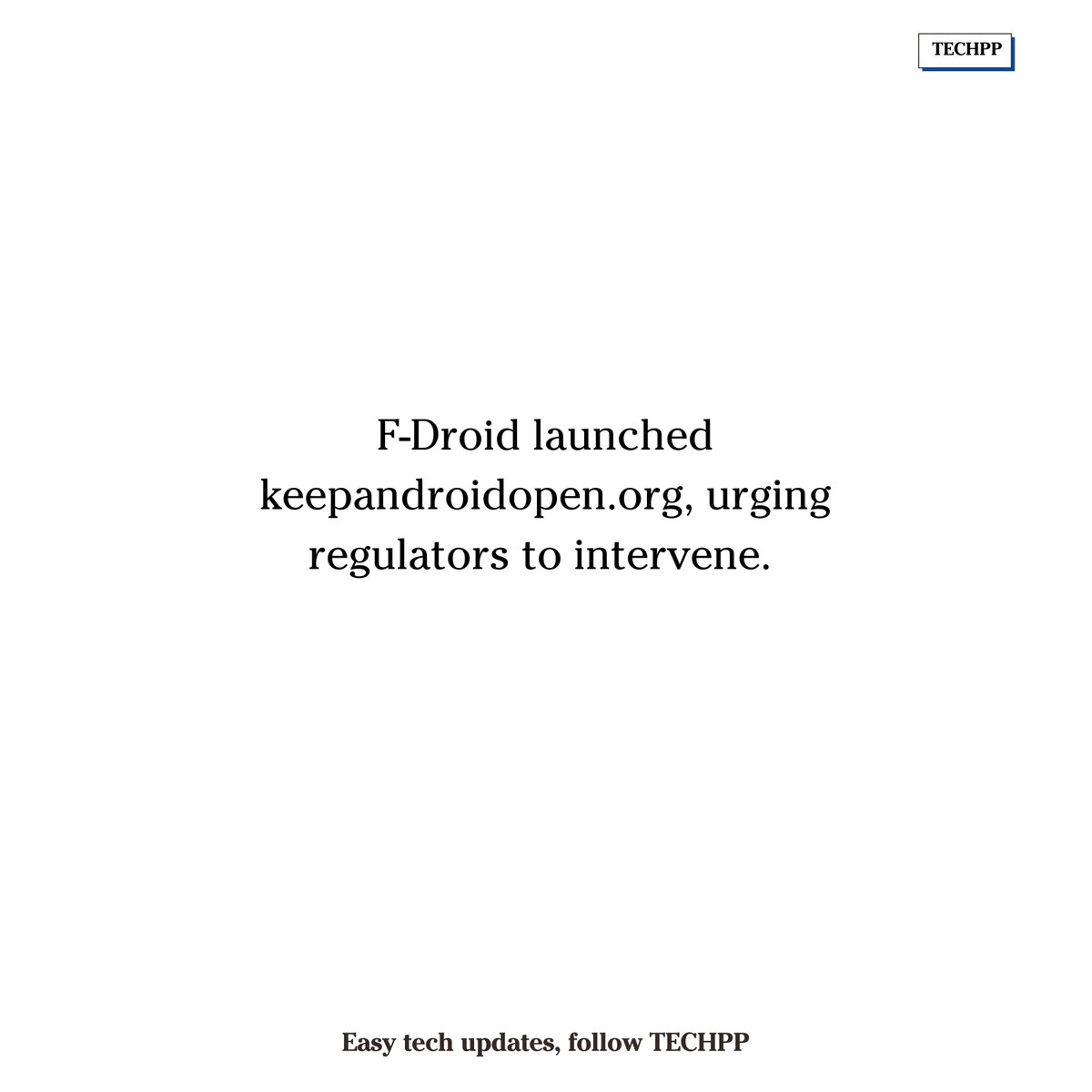 techpp's tweet image. F-Droid accuses Google of lying about Android sideloading.
For those who are unaware, Google’s new developer verification policy now requires all app developers, even outside the Play Store to register with Google starting September 2026.
#Google #FOSS #Android #FDroid